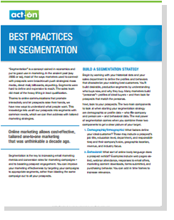 Best Practices in Segmentation