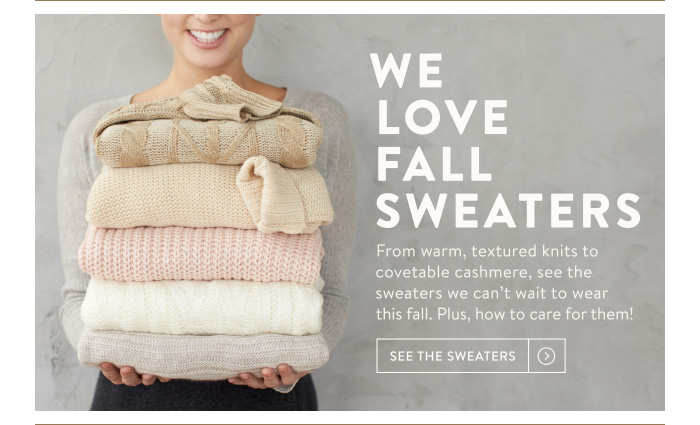We love fall sweaters.